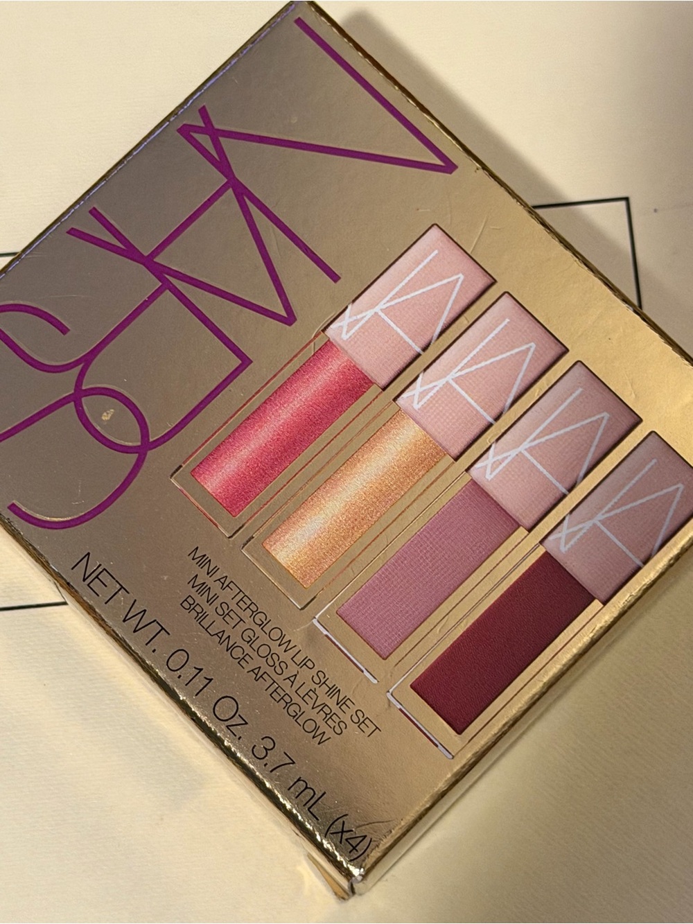 NARS Mini Afterglow Lip Shine Set — Pink & Rose Shades